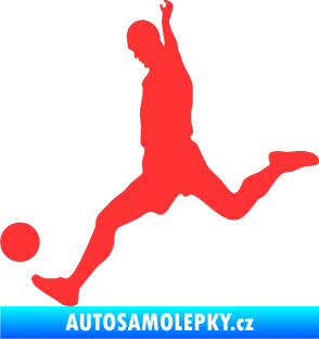 Samolepka Fotbalista 023 levá světle červená