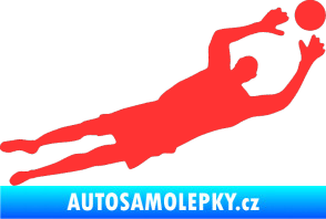 Samolepka Fotbalista 026 pravá brankář světle červená