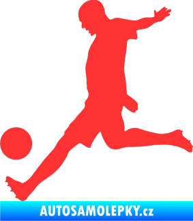 Samolepka Fotbalista 028 levá světle červená