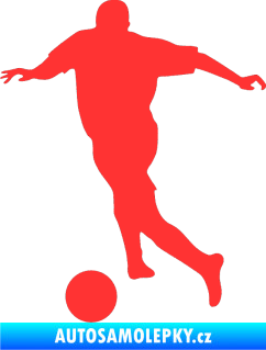 Samolepka Fotbalista 030 levá světle červená
