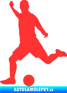 Samolepka Fotbalista 031 levá světle červená