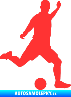 Samolepka Fotbalista 031 pravá světle červená