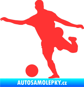 Samolepka Fotbalista 032 levá světle červená