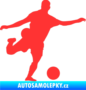 Samolepka Fotbalista 032 pravá světle červená