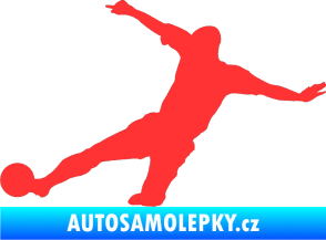 Samolepka Fotbalista 037 levá světle červená