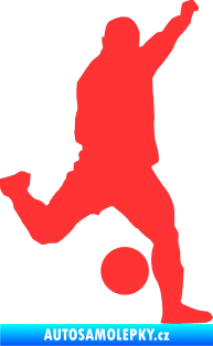 Samolepka Fotbalista 041 pravá světle červená