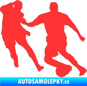 Samolepka Fotbalista 045 pravá světle červená