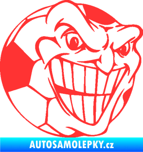 Samolepka Fotbalový míč 002 pravá světle červená