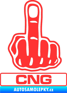 Samolepka Fuck off CNG světle červená