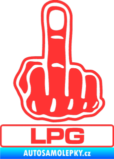Samolepka Fuck off LPG světle červená