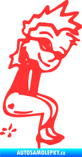 Samolepka Girl čůrá 003 pravá světle červená