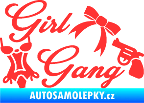 Samolepka Girl gang 001 světle červená