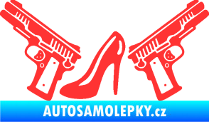 Samolepka Girl mafia 002 levá světle červená