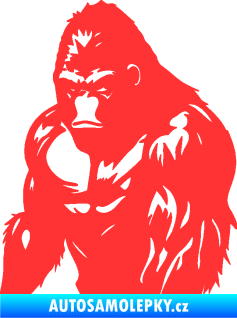 Samolepka Gorila 004 levá světle červená
