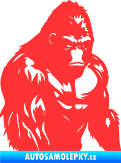 Samolepka Gorila 004 pravá světle červená