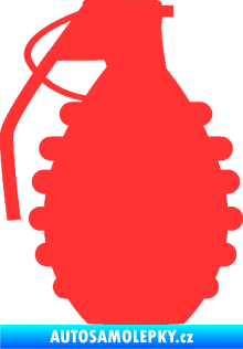 Samolepka Granát 002 levá světle červená
