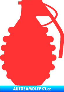Samolepka Granát 002 pravá světle červená