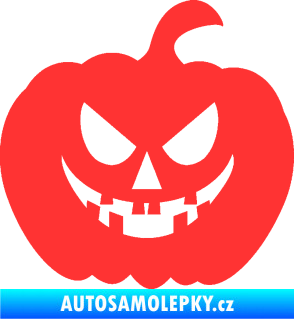 Samolepka Halloween 015 pravá dýně světle červená