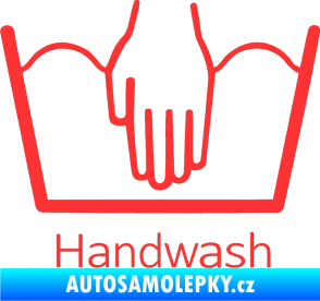 Samolepka Handwash ruční mytí světle červená