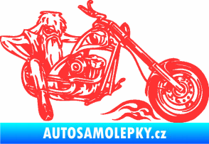 Samolepka Harley 001 pravá světle červená