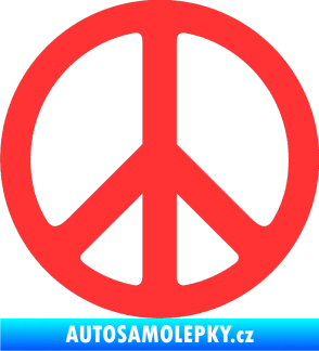 Samolepka Hippies 001 světle červená