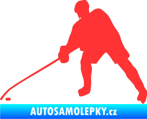 Samolepka Hokejista 002 levá světle červená