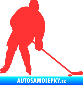 Samolepka Hokejista 005 pravá světle červená