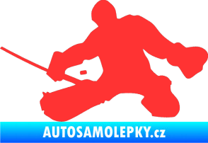 Samolepka Hokejista 015 levá brankář světle červená