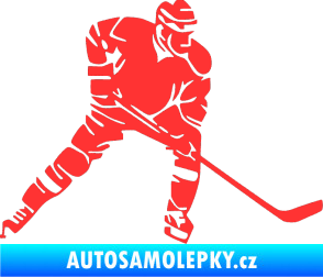 Samolepka Hokejista 026 pravá světle červená