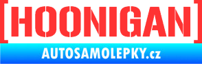 Samolepka Hoonigan nápis světle červená