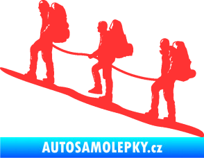 Samolepka Horolezci levá světle červená