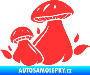 Samolepka Houby 002 pravá světle červená