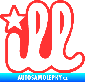 Samolepka ILL 002 světle červená