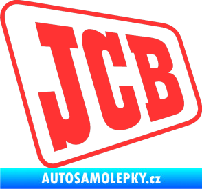 Samolepka JCB - jedna barva světle červená