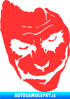Samolepka Joker 002 pravá tvář světle červená