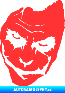 Samolepka Joker 002 levá tvář světle červená