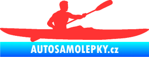 Samolepka Kajakář 003 pravá světle červená