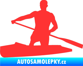 Samolepka Kanoista 002 levá světle červená