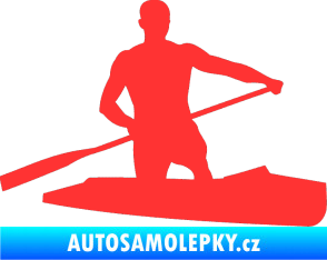 Samolepka Kanoista 002 pravá světle červená