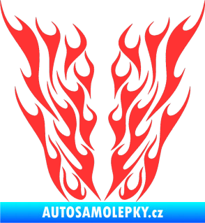 Samolepka Kapota 012 plameny světle červená
