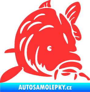 Samolepka Kapr 002 pravá světle červená