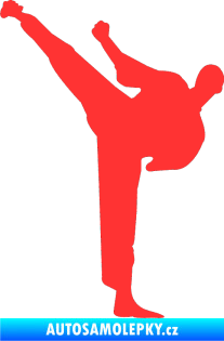 Samolepka Karate 001 levá světle červená