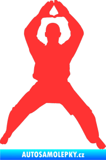 Samolepka Karate 003 pravá světle červená