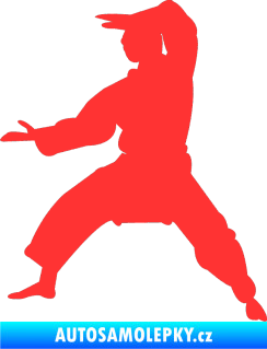 Samolepka Karate 006 levá světle červená