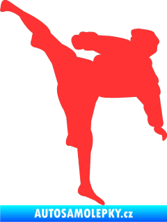Samolepka Karate 009 levá světle červená