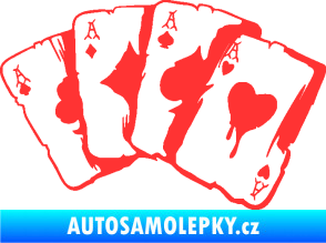 Samolepka Karty 004 světle červená