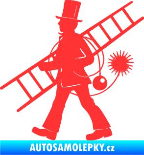 Samolepka Kominík 001 levá světle červená