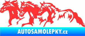 Samolepka Koníci 004 levá stádo světle červená