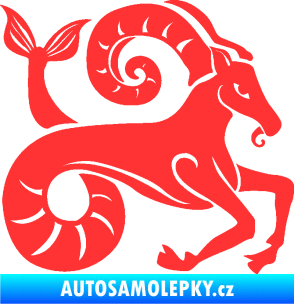 Samolepka Kozoroh 005 pravá světle červená