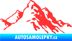 Samolepka Krajina hory 006 pravá světle červená